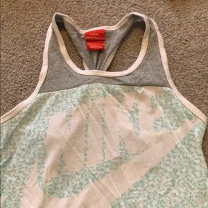 nike teal/ white tank